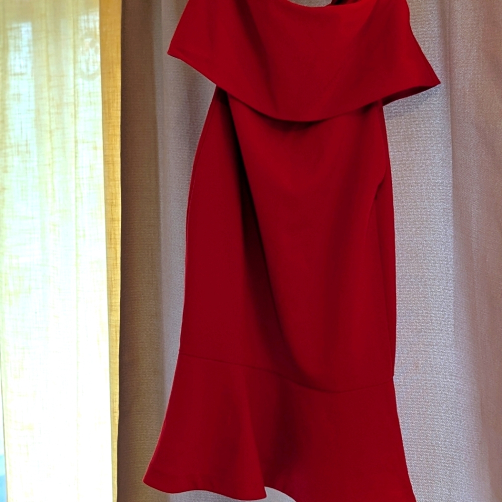 Elegant Strapless Red Dress New With Tags Likely Brand
